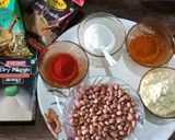 A picture of step 1 of Badam pakoda.