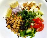 A picture of step 2 of Paneer and Chickpea Salad.