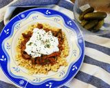 Zúzapörkölt tarhonyával recept fázis 5 fotója