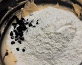 A picture of step 4 of Tri colour choco chips cookies.