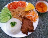 Hình bước làm 11 của món Cơm Sườn Bì Chả