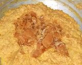 A picture of step 4 of GAJAR HALWA(made of jaggery and milk powder).