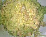 Foto del paso 9 de la receta: Fideos chinos de espinaca con carre de cerdo y crema