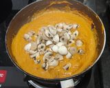 A picture of step 5 of Butter Mushroom Masala.