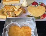 Hình bước làm 1 của món Bánh bông lan sữa chua phô mai nướng