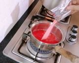 A picture of step 3 of Banana Shake with Banana,Strawberry jelly 😋.
