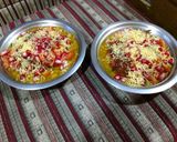A picture of step 7 of Misal chaat.