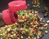A picture of step 3 of Vegetables Rice.