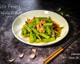 รูปขั้นตอนการทำที่ 6 ของ หน่อไม้ฝรั่งผัดหมูสับ