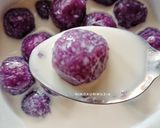 Foto langkah ke 4 dari resep Ube Tang yuan Kuah Susu.