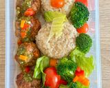 A picture of step 4 of Clean Eating Meal Prep: Meatballs with Clean Basil Sauce, Christmas Theme.