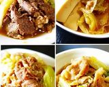 A picture of step 21 of Beef and Tofu Sukiyaki-Style with Napa Cabbage and Scallions.