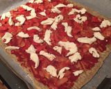 A picture of step 5 of Cauliflower base pizza!.