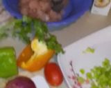 Foto del paso 1 de la receta: Pechuga de pollo con crema de leche y vegetales