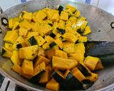 A picture of step 4 of Keto Diet Khatta Meetha Kaddu Sabzi Recipe | Weight loss Keto Pu.