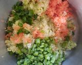 A picture of step 1 of Vegetable Manchurian.