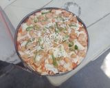 A picture of step 3 of Easy Small tikka pizza.