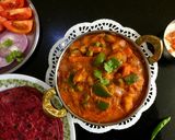A picture of step 8 of Mixed Vegetable Kadai Masala Curry.