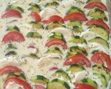 Une image de l'étape 4 de Flan courgettes tomates et mozzarella.