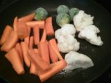 Vegetable stir fry  and boiled egg