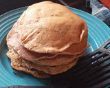 A picture of step 5 of Hummingbird pancakes #themechallenge.
