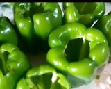 A picture of step 2 of Cheesy and Spicy Stuffed Capsicum stuffed capsicum(bell Pepper).