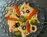A picture of step 3 of Penne Pasta Salad.