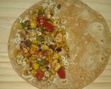 A picture of step 9 of Sweet Corn and Paneer Quesadillas with Salsa and Guacamole.