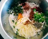 A picture of step 1 of Healthy nutritious whole wheat flour and makki flour vegetable pancake.