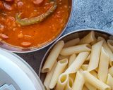 Gambar langkah 5 resipi Cheesy Penne Pasta with Sausage.