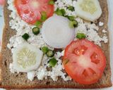 A picture of step 3 of Paneer Onion Tomato 🍅 Cucumber 🥒 Sandwich with Brown Bread..