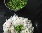 A picture of step 3 of Dal pakwan.