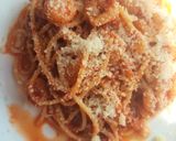 Pas rețetă Spaghetti cu creveți și sos de roșii 5 fotografie