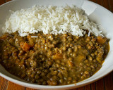 Foto del paso 5 de la receta: Curry rojo de lentejas con calabaza