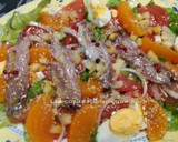Foto del paso 5 de la receta: Ensalada de sardinas marinadas y naranja con limón encurtido y sésamo