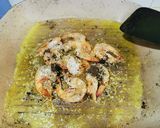 A picture of step 3 of Spaghetti Alfredo with Rosemary Butter Shrimp.