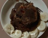 Hình bước làm 3 của món Pancake chuối yến mạch cacao