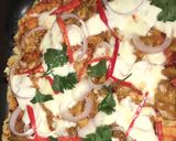 Gambar langkah 5 resipi Curry Pizza non-oven #kudapan #minggukeempat.