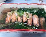 Hình bước làm 3 của món Canh rau dền cơm nấu đầu tôm