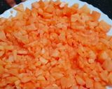 A picture of step 1 of Papaya corn flour halva.