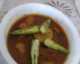 A picture of step 1 of Aalu gosht(mutton).