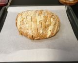 Sült zöldfűszeres túrókrémmel töltött cipó a fagyasztóból recept fázis 2 fotója