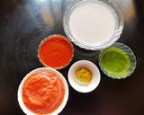 A picture of step 1 of Prawns kofta curry.