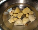 A picture of step 1 of Aloo sandwich.