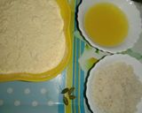 A picture of step 1 of Besan suji laddu.