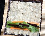 A picture of step 3 of Foxtail Millet Veg. Sushi Rolls - Fusion style.