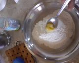 A picture of step 1 of Khaja puri.