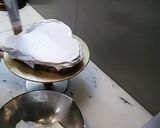 A picture of step 2 of Blood red heart shape cake.