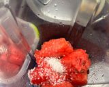 A picture of step 1 of Watermelon sabja juice.