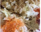 A picture of step 2 of Alu wala paratha/kabab/sandwich.